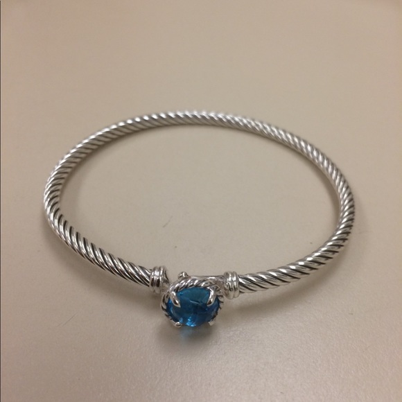 David Yurman Jewelry - david yurman 3mm blue topaz bracelet